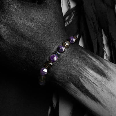 Olivenorma "Mysteries" Natural Amethyst Beaded Bracelet