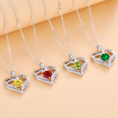 Olivenorma "I love you for always and forever" - Birtshtone Heart Necklace