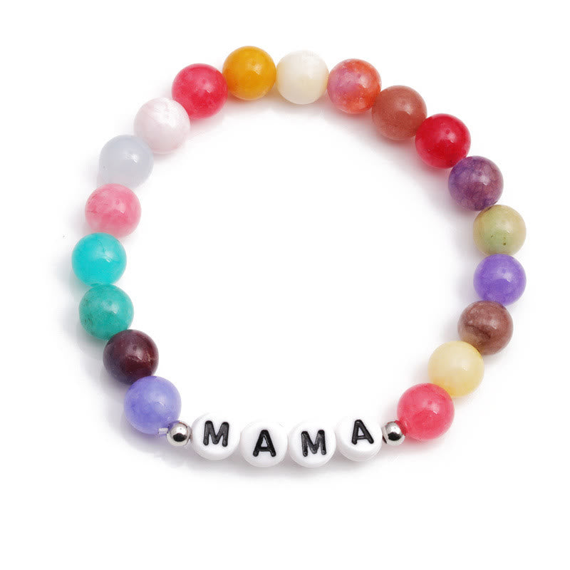 Olivenorma "MAMA" Natural Colored Stone Beaded Bracelet