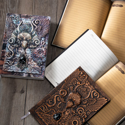 Olivenorma Crystal Stone Demonic Eagle Relief Decorative Notebook