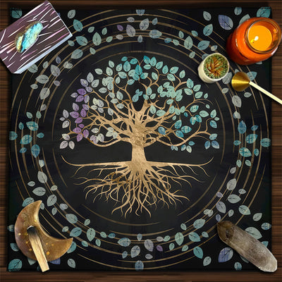 Olivenorma Yggdrasil Sacred Tree Mysterious Tarot Tablecloth