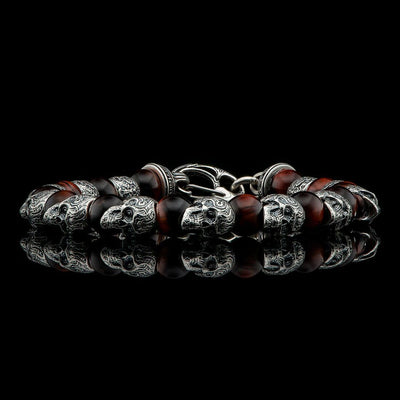 Olivenorma Natural Tiger Eye Handmade Stainless Steel Bracelet