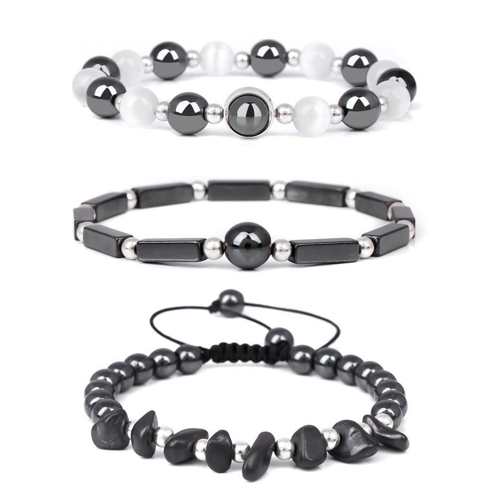 Olivenorma "Healing Wishes" Natural Crystal 3 Pieces Set Bracelet