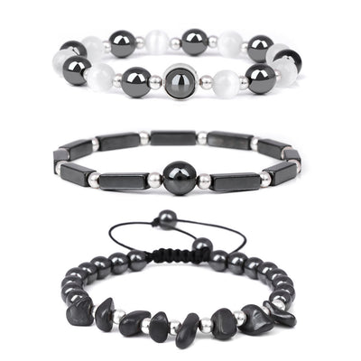 Olivenorma "Healing Wishes" Natural Crystal 3 Pieces Set Bracelet