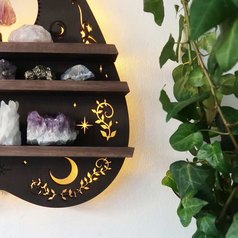 Inverted Moon Heart Crystal Shelf