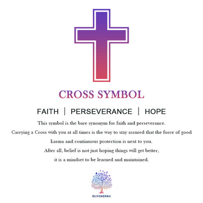 Olivenorma Purple Cat's Eye Stone Cross Rosary Necklace - image 6