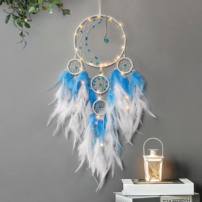 Olivenorma Half Circle Moon Decor With Lights Dream Catcher