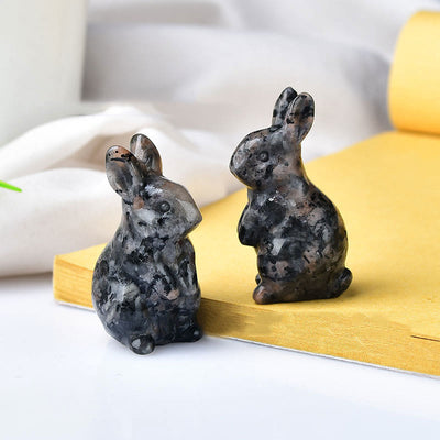 Olivenorma Charming Easter Bunny Crystal Figurine Gemstone Decoration