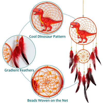 Olivenorma Dinosaur For Kids Feather Dream Catcher