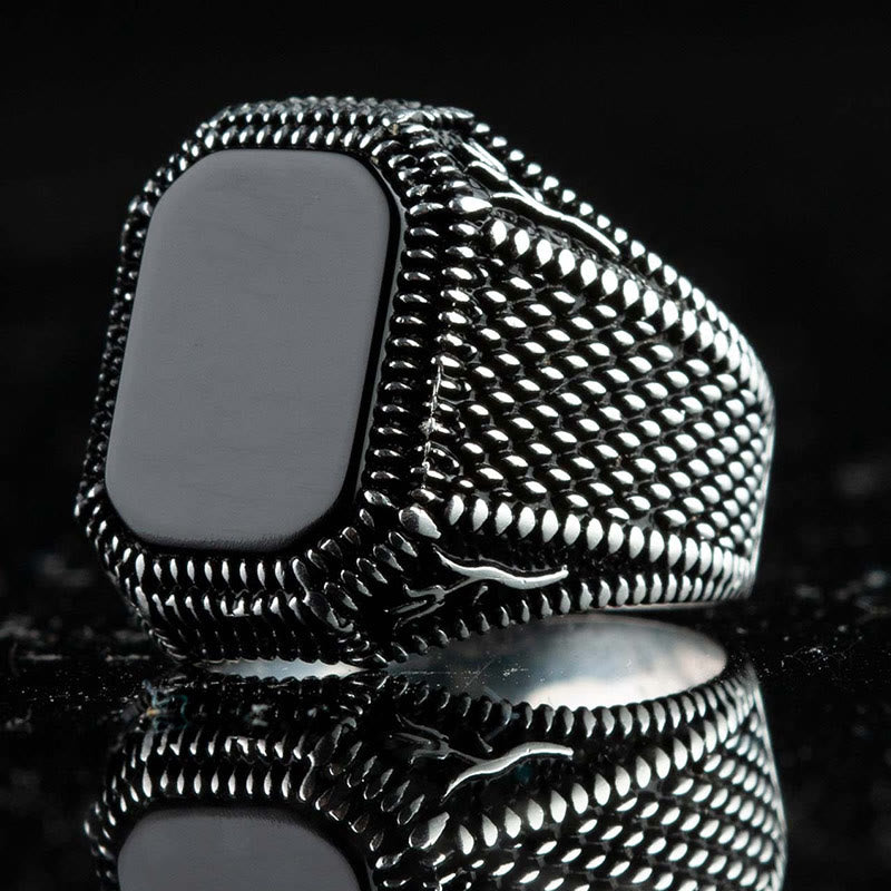 Olivenorma "Reign Of Power" Men's Black Onyx Ring