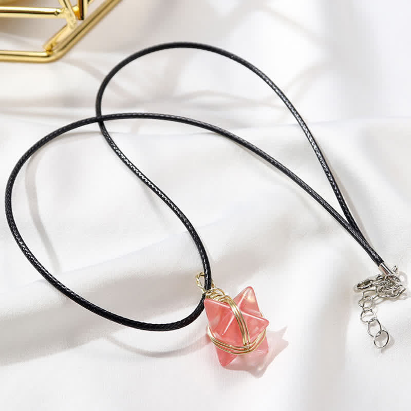 DIVINE LIGHT VEHICLE - Crystal Merkaba Necklace