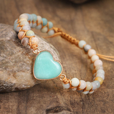 Natural Turquoise Heart Bracelet