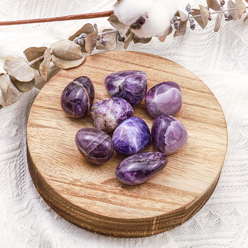 Olivenorma Amethyst Natural Tumbled Stone Set