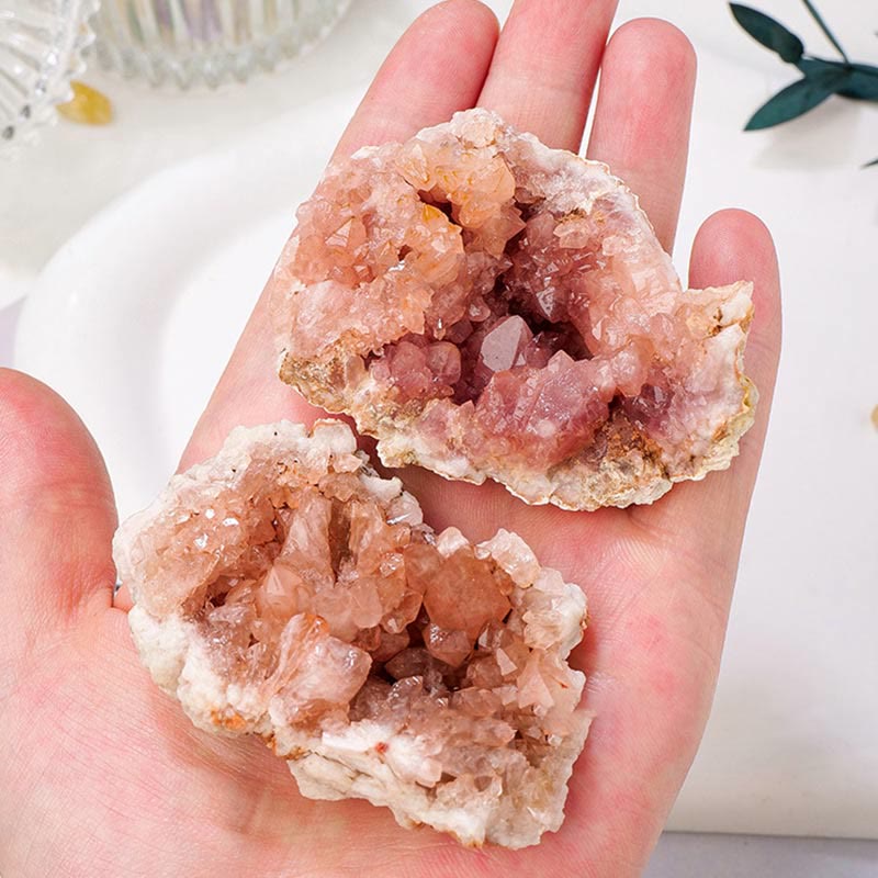 Olivenorma Argentina Rose Quartz Geode Natural Stone