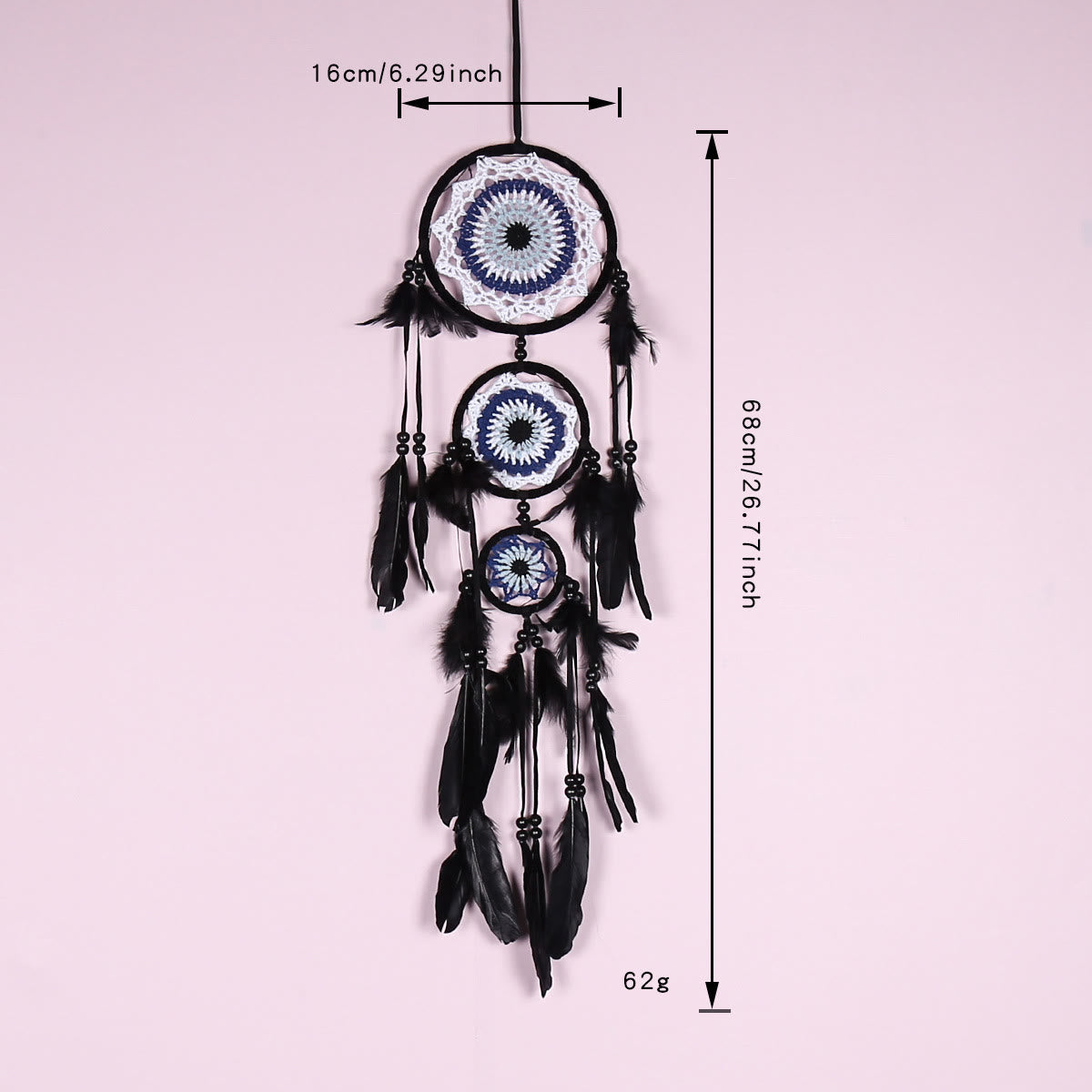 Olivenorma Evil Eye Three Circle Black White Dream Catcher