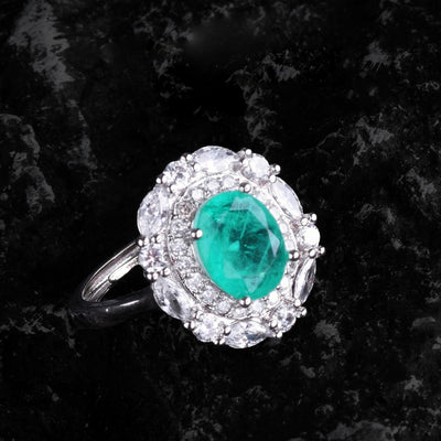 Olivenorma Flowers Paraiba Tourmaline Jewelry Set