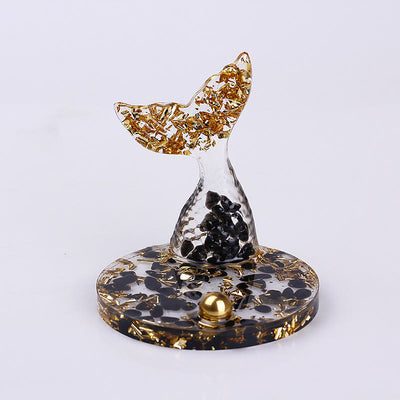 Olivenorma Crystal Gravel Glue Mermaid Tail Phone Holder Decoration