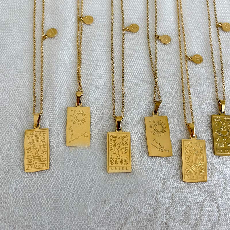 Olivenorma Gold Filled Chain Zodiac Necklace