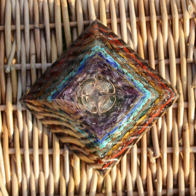 Olivenorma Natural Chakra Peaceful Orgone Pyramid