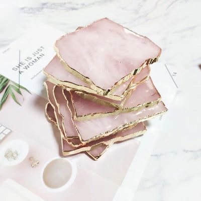 Olivenorma Rose Quartz Coaster Gemstone Decoration - image 8