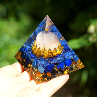 Olivenorma Rose Quartz Sphere Lapis Lazuli Lotus Orgone Pyramid