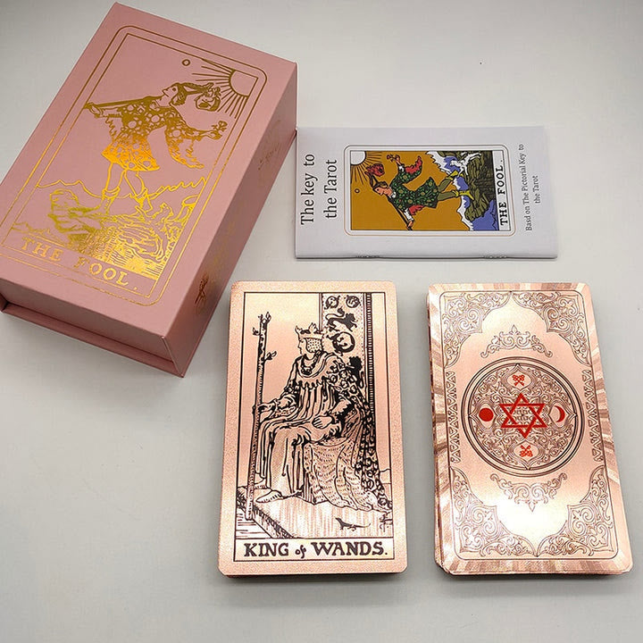 Olivenorma Bronzing Pink Gold Foil Tarot Deck Cards