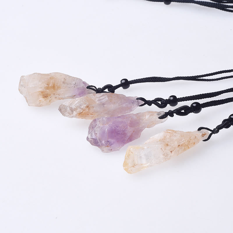 Olivenorma Natural Super Seven Crystal Pendant Necklace