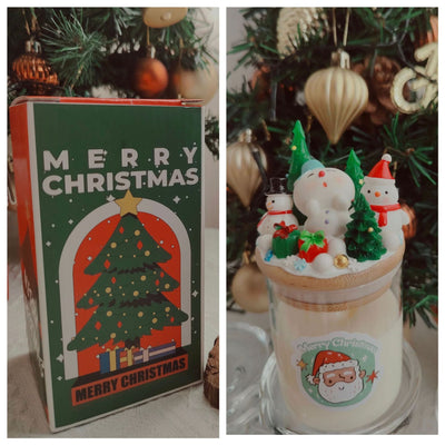 Olivenorma Christmas Santa Decor Candle