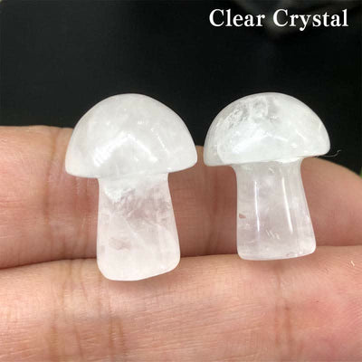 Olivenorma Natural Crystal Mini Mushroom Decoration