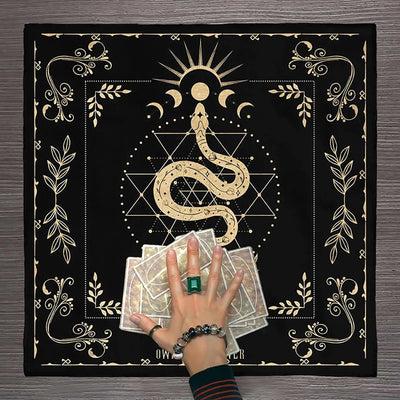 Olivenorma Snake Lotus Symbol Divination Tarot Tablecloth