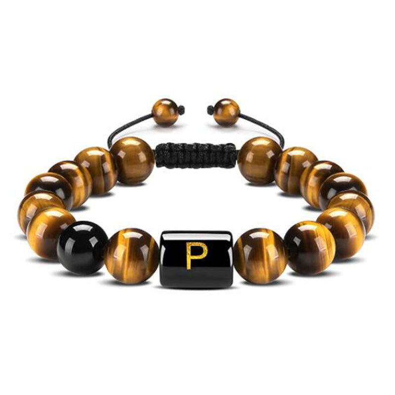 Tiger Eye Letter Protection Bracelet