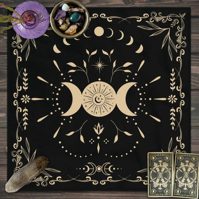 Olivenorma Triple Goddess Moon Symbol Divination Tarot Tablecloth