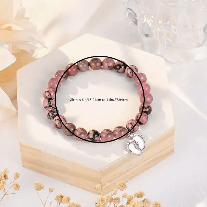 Olivenorma New Mom Gifts Natural Stone Beaded Bracelet