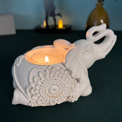 Olivenorma Indian Diwali Elephant Menorah Ganesha Candle Holder