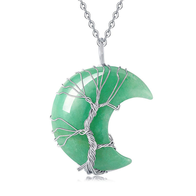 (Clearance 30% OFF / CODE: OFF30) - Olivenorma Natural Chakra Moon Necklace