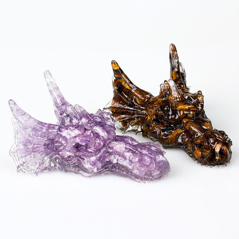 Olivenorma Natural Crystal Dragon Gemstone Decoration