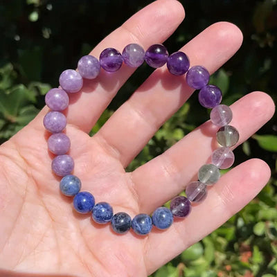 Olivenorma "Anti-Anxiety" Amethyst Lepidolite Lapis Lazuli Bracelet