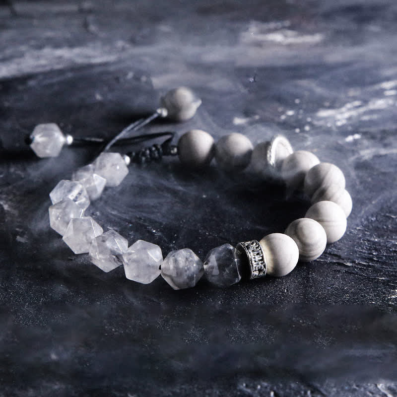 Olivenorma "Gods" Natural Crystal Beaded Bracelet