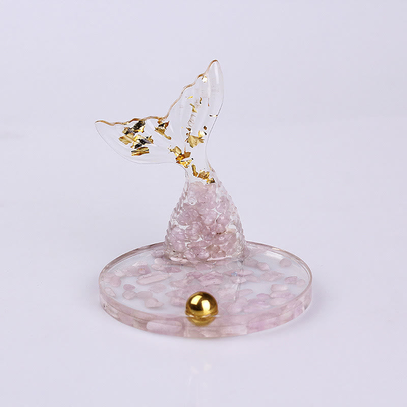 Olivenorma Crystal Gravel Glue Mermaid Tail Phone Holder Decoration