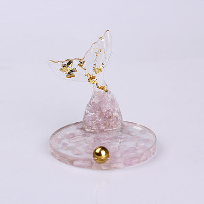 Olivenorma Crystal Gravel Glue Mermaid Tail Phone Holder Decoration