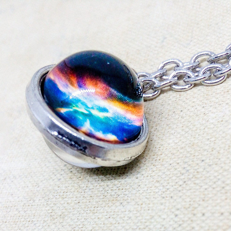 Glass Color Galaxy Space Necklace