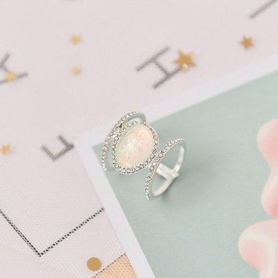 Olivenorma Irregular Moonstone Ring