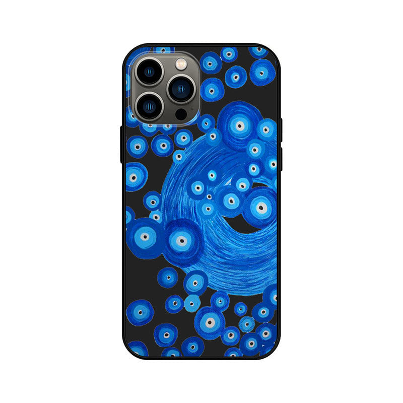 Olivenorma Blue Evil Eye Hamsa Phone Case for iPhone 13/14/15