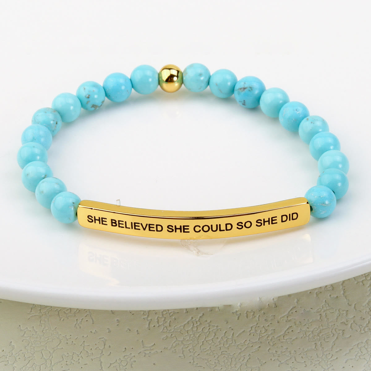 Olivenorma SHE BELIEVED SHE COULD SO SHE DID Engraving Bracelet