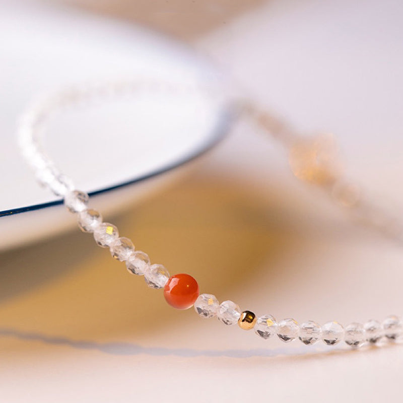 Gathering Fortune - Clear Crystal Gemstone Bracelet