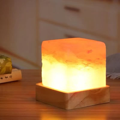 Olivenorma Square Shape Himalayan Pink Salt Lamp