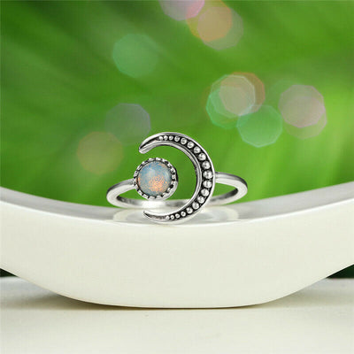 Olivenorma Moon Sun Accessory Moonstone Open Ring