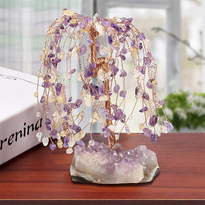 Olivenorma Natural Crystal Stone Feng Shui Tree