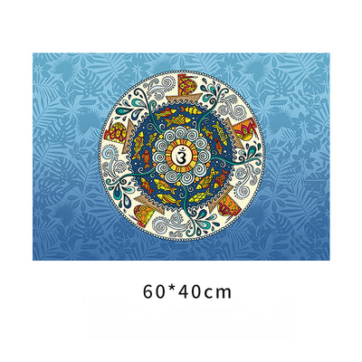 Olivenorma "Om Sea of Flowers" Round 60cm Meditation Yoga Mat