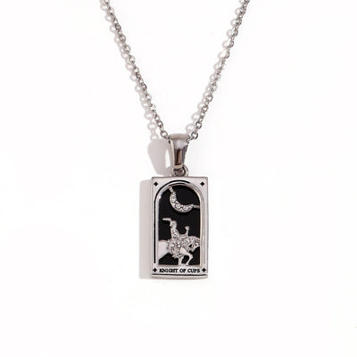 Olivenorma Stainless Steel 18k Gold Plated Tarot Card Necklace